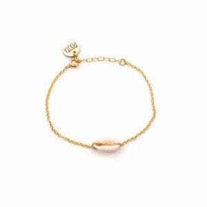 pulsera cowrie oro