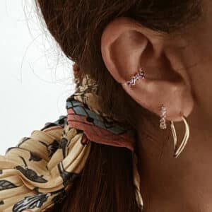 pendientes aro lila